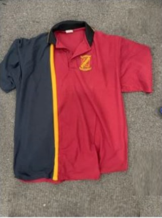School Polo:Navy/Yellow/Red
