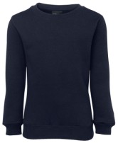 Crew Neck Fleecy Jumper-Navy 